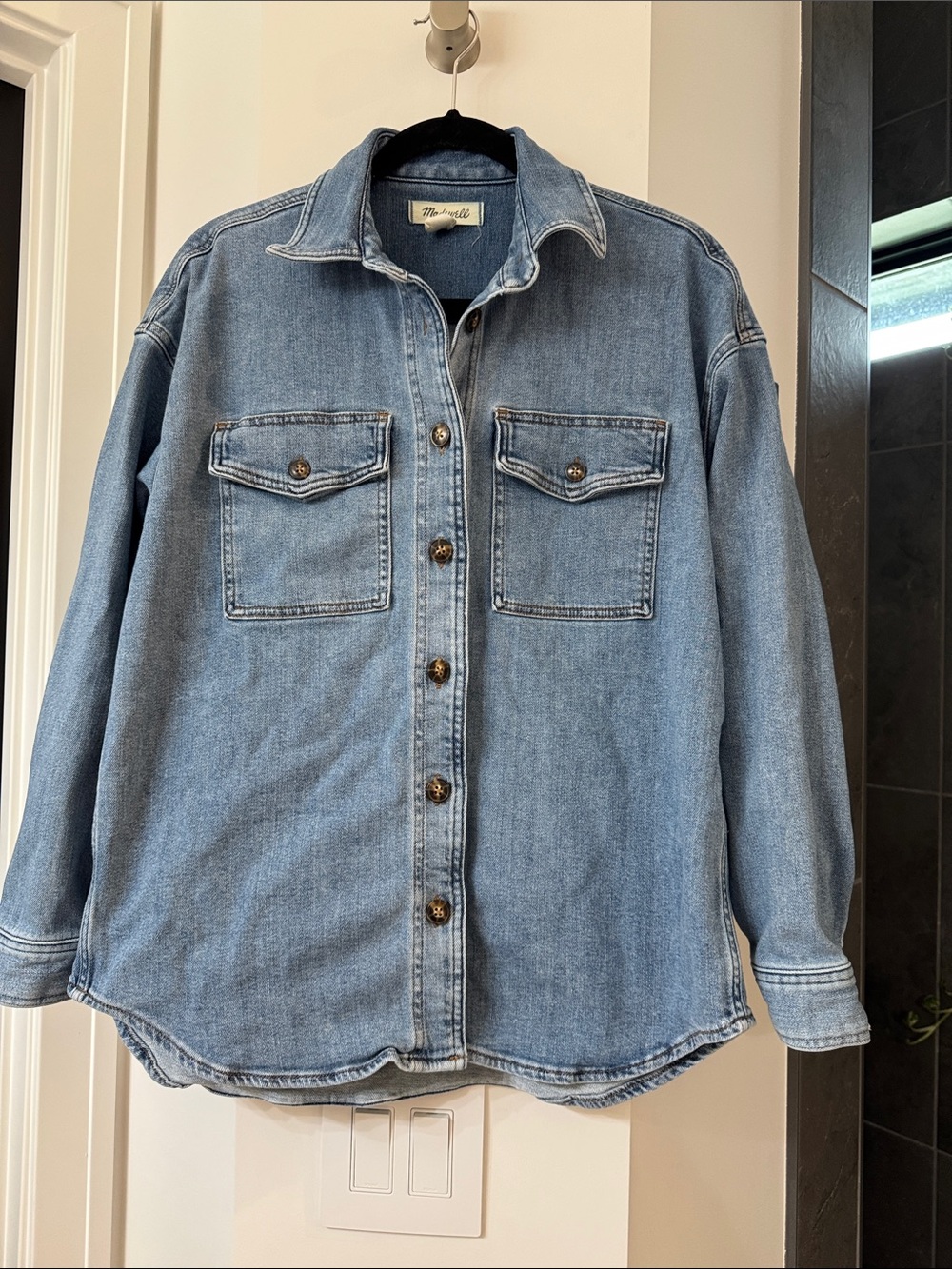Madewell Light Blue Denim Shacket Jacket